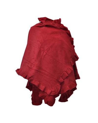 Poncho polaire rouge, vente ponchos femme, Toutacoo.