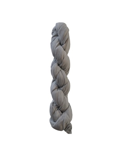 Pañuelo de algodón gris perla trenzado - Tienda Toutacoo