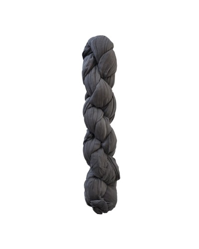 Foulard chèche en coton gris tressé - Boutique Toutacoo