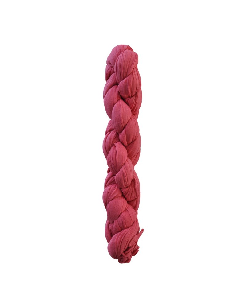 Sciarpa chèche in cotone rosa intrecciato - Boutique Toutacoo