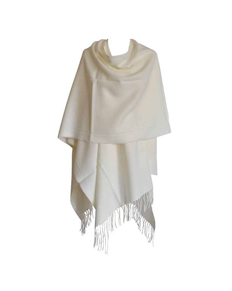 Poncho écru avec franges pour femme - Acheter ponchos - Toutacoo.