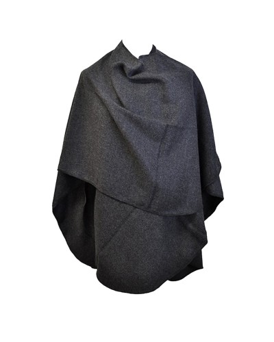 Poncho gris arrondi, ponchos femme, Toutacoo.