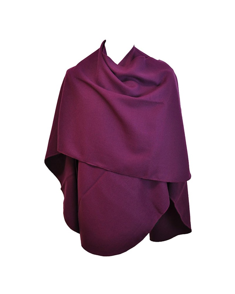 Poncho violet arrondi, ponchos femme, Toutacoo.