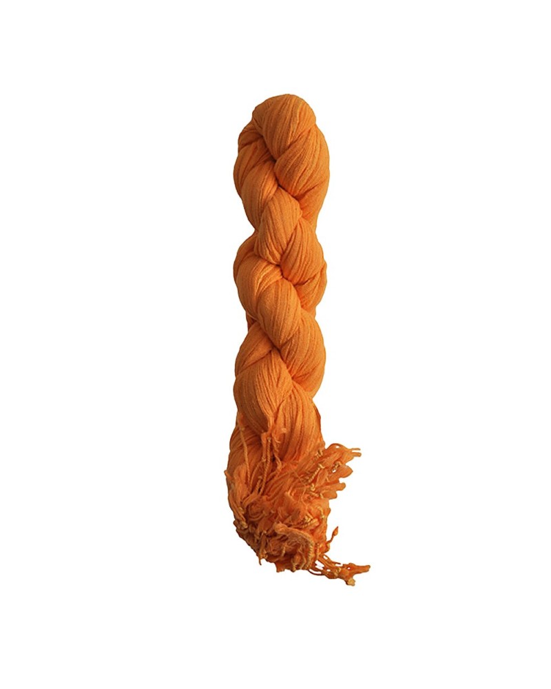 Chèche orange clair XXL torsadé - Toutacoo.