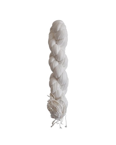 Chèche blanc XXL torsadé - Toutacoo.