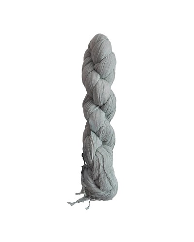 Chèche gris XXL torsadé - Toutacoo.