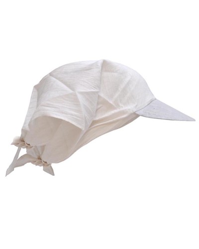 Bandana blanc à casquette visière, 100% coton. Toutacoo.