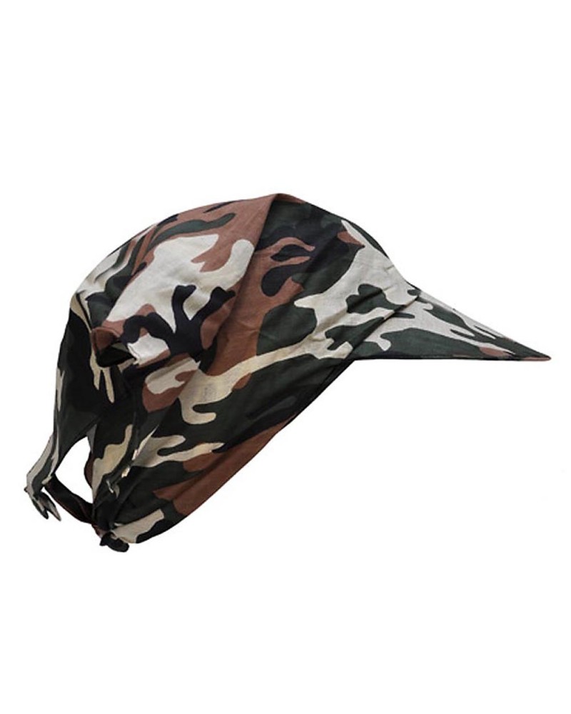 Bandana camouflage à casquette visière, 100% coton. Toutacoo.