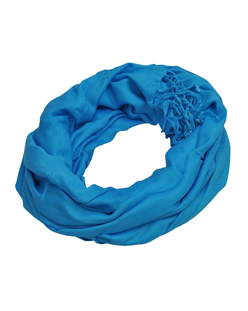 Echarpe pashmina Bleu lagon - Expédition sous 48 H - Boutique en ligne Toutacoo.