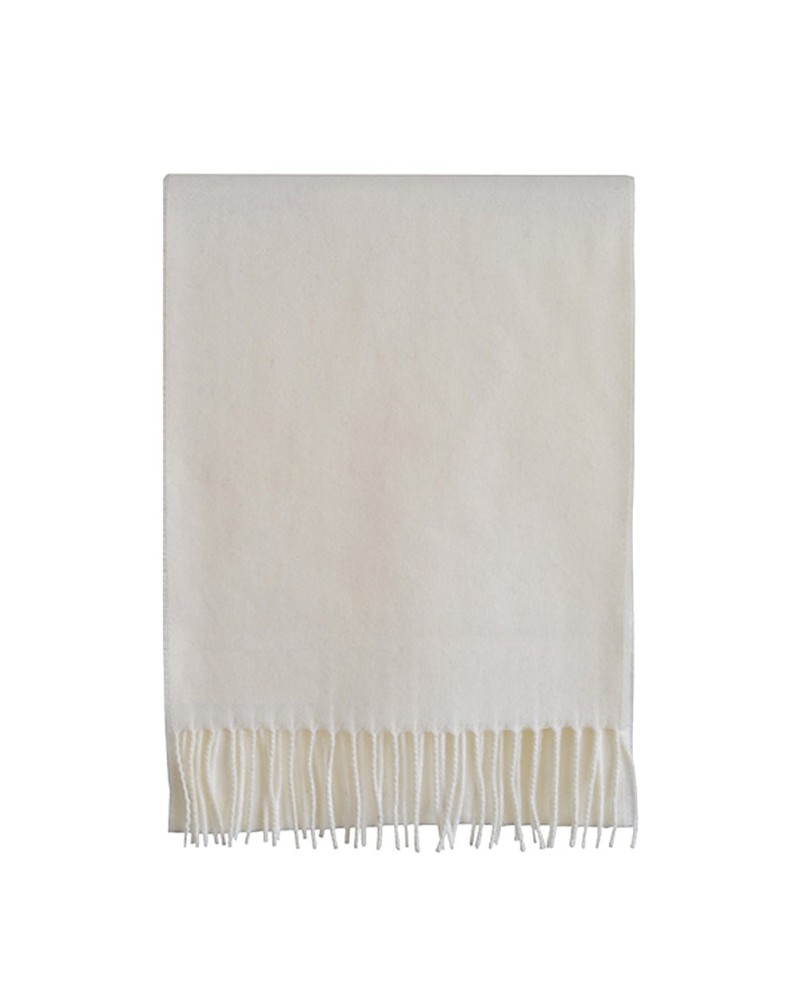 Ecru Lambswool scarf, Wool scarf sale, Toutacoo.