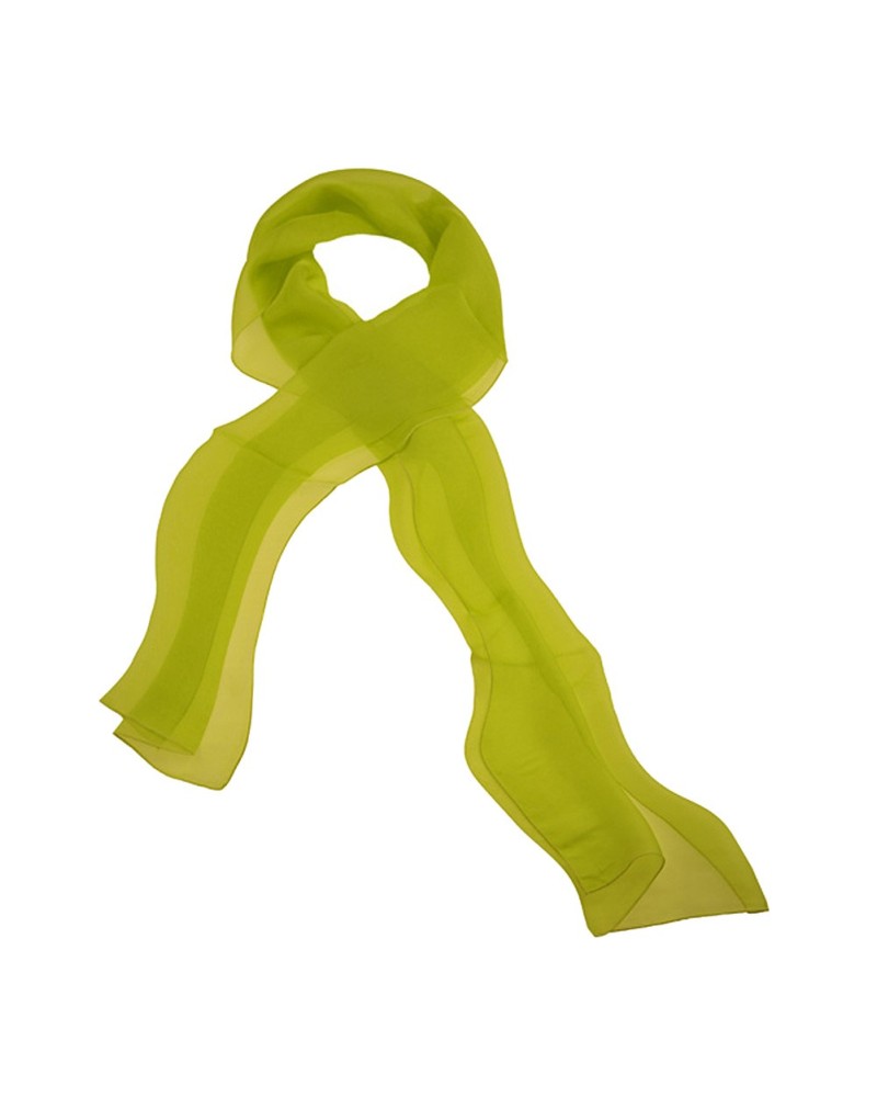 Foulard en soie vert anis - Fabriqué en France - TOUTACOO.
