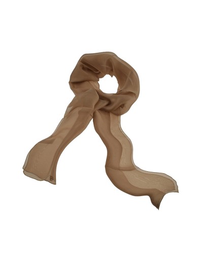 Foulard en soie camel - Fabriqué en France - TOUTACOO.