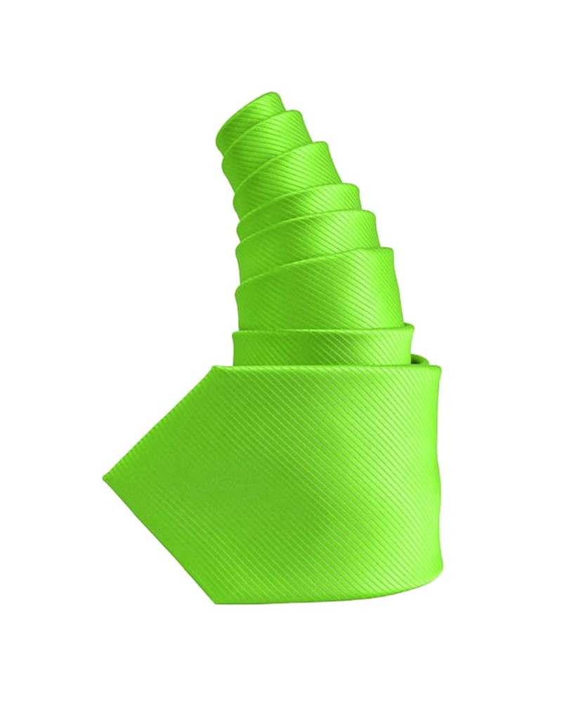 Cravate vert anis - Vente en ligne de cravates homme - TOUTACOO.