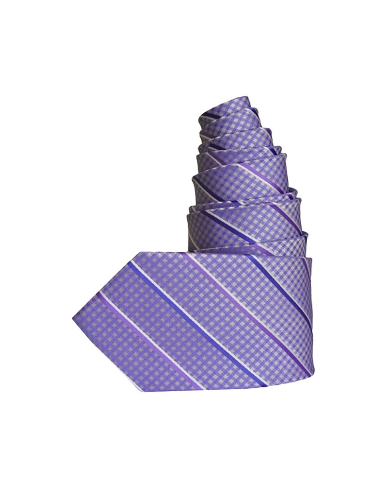 Cravate Croisillon mauve - Vente en ligne de cravates Club - Toutacoo.