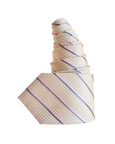 Cravate marron rayée - Vente en ligne de cravates Club - Toutacoo.