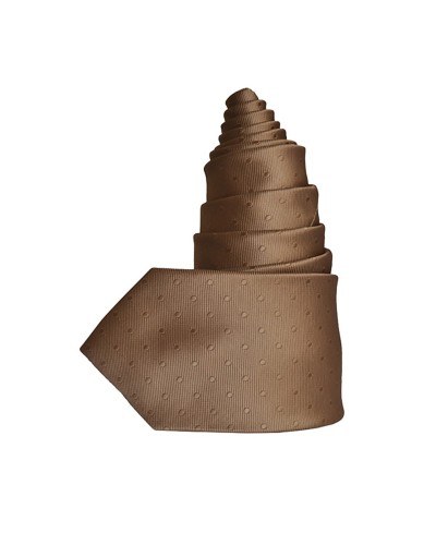 Cravate Plumetis marron glacé - Vente en ligne de cravates fantaisie - Toutacoo.