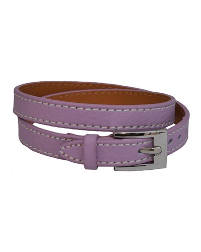 Bracelet cuir lavande, bracelets en cuir pour femme, Boutique Toutacoo.