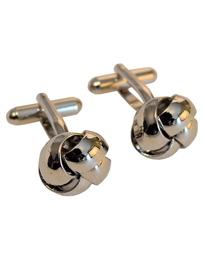 Boutons de manchette tressés couleur argent, Toutacoo.