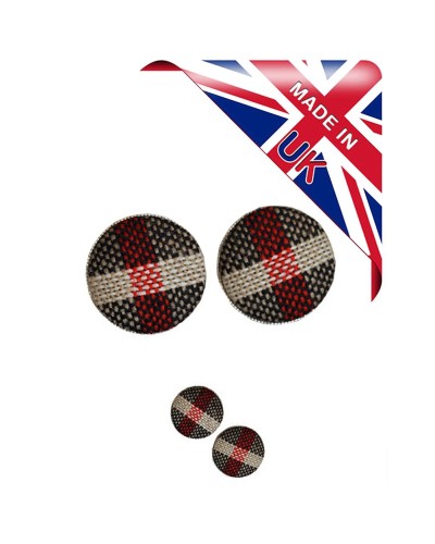 Boutons de manchette tartan camel, Toutacoo.