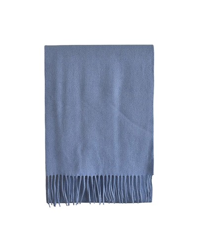 Echarpe en cachemire bleu ciel, echarpe carven bleue, Toutacoo.