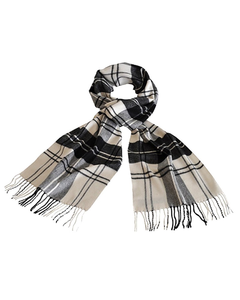 Echarpe à carreaux tartan blanche - Toutacoo.