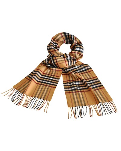 Echarpe à carreaux tartan camel - Toutacoo.