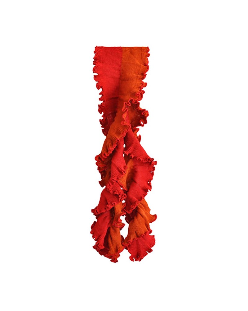Echarpe boa laine, Boa Bicolore corail, TOUTACOO