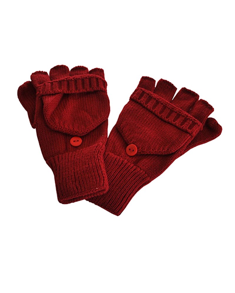 Mitaines rouges avec moufle amovible - Toutacoo.