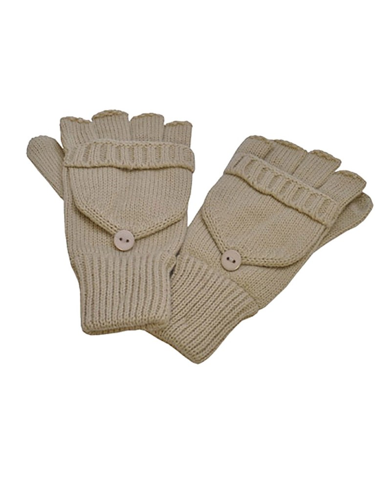 Mitaines beige avec moufle amovible - Toutacoo.