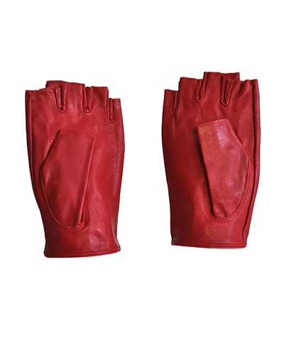 Mitaines en cuir rouge - Acheter mitaines femme - Toutacoo.