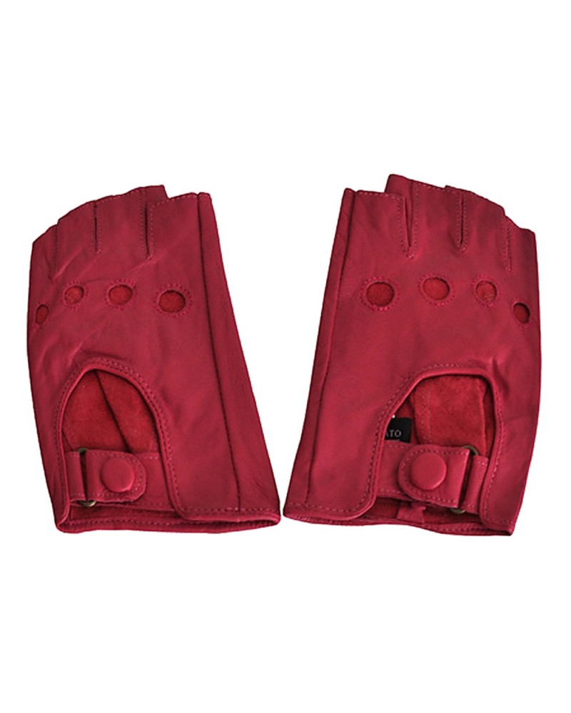 Mitaines en cuir fushia - Acheter mitaines femme - Toutacoo.