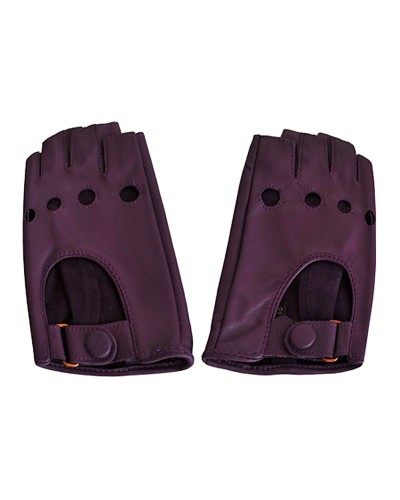 Mitaines en cuir violet - Acheter mitaines femme - Toutacoo.