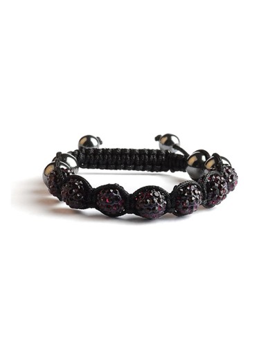 Bracelet Shamballa 7 perles Améthyste - Toutacoo.