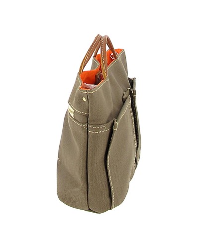 Sac à main Disco taupe, élégant sac taupe pour femme, Toutacoo.