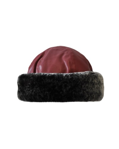 Toque rouge simili cuir, toques et chapeaux pour femme, Toutacoo.