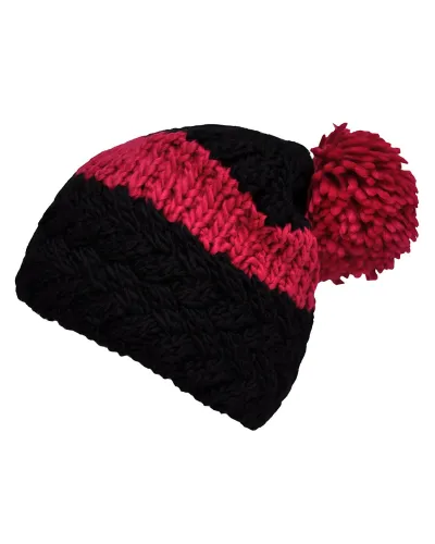 Bonnet bicolore fushia - Vente de bonnet en laine - Toutacoo.