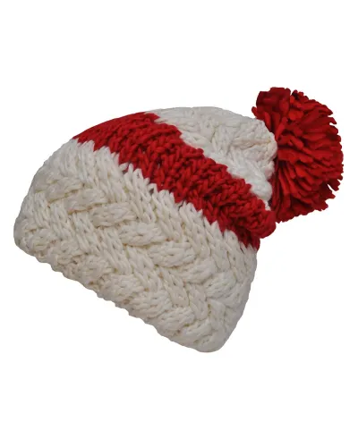 Bonnet bicolore rouge - Vente de bonnet en laine - Toutacoo.