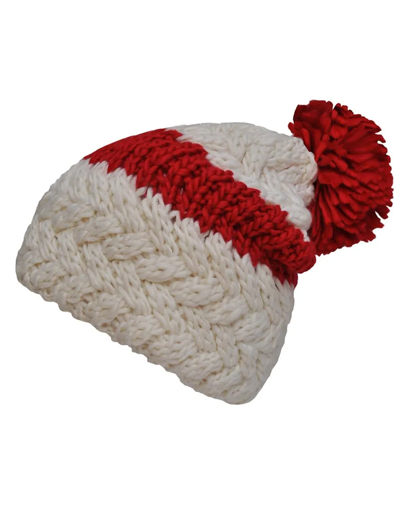 Bonnet bicolore rouge - Vente de bonnet en laine - Toutacoo.