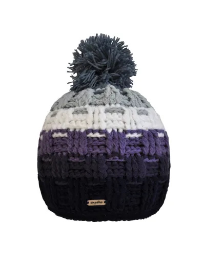 Bonnet Platine Purple - Vente de bonnet pompon pour l'hiver - Toutacoo.