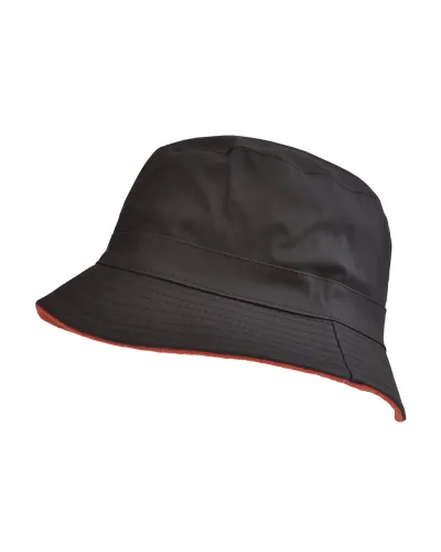 Bob de pluie marron / orange - Vente de bob imperméable - Toutacoo.