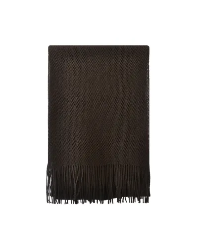 Echarpe taupe nid d'abeille - Boutique d'écharpe en laine - Toutacoo.