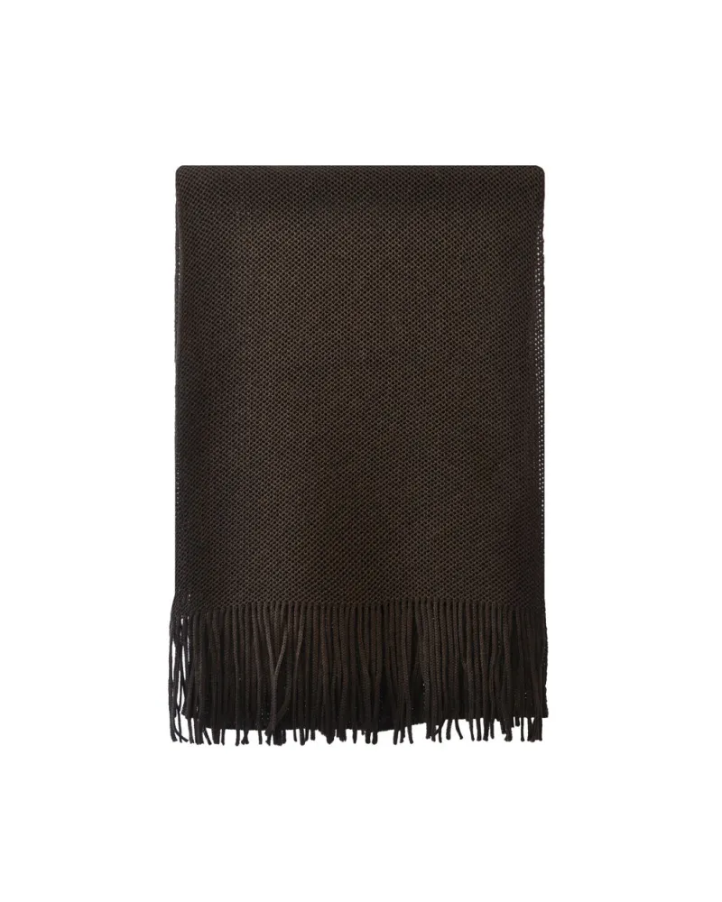 Echarpe taupe nid d'abeille - Boutique d'écharpe en laine - Toutacoo.