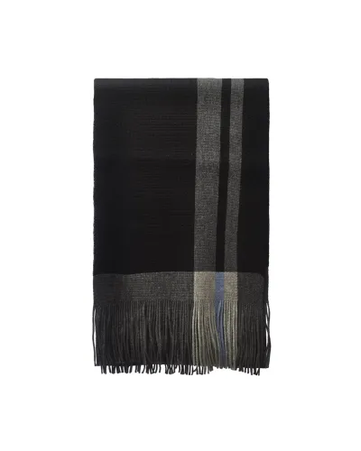 Echarpe Eliot Noir/Gris - Boutique d'écharpes pour homme, Toutacoo.