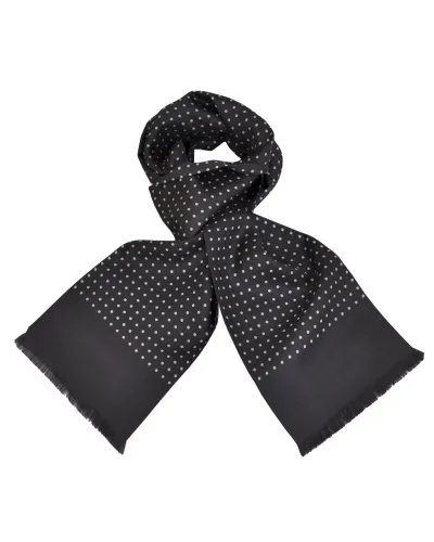 Foulard Carven Gris à Pois, foulards en soie homme, Boutique TOUTACOO.