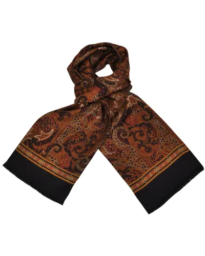 Foulard Carven Cognac Cachemire XL, foulards en soie homme, Boutique TOUTACOO.