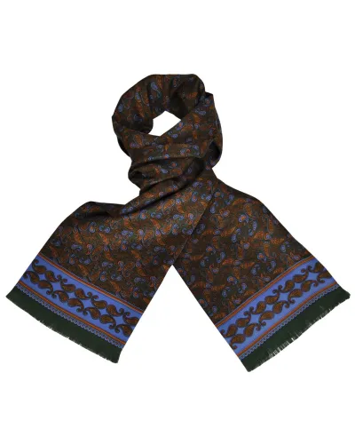Foulard Carven Dandy Vert Cachemire, foulards en soie homme, Boutique TOUTACOO.