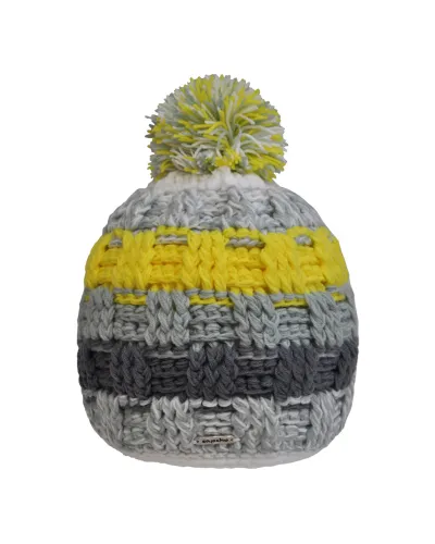 Bonnet Crystal Yellow - Vente de bonnet à pompon, Jaune - Toutacoo.