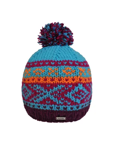Bonnet Givré Fushia Blue - Bonnet à pompon pour l'hiver et le ski - Toutacoo.