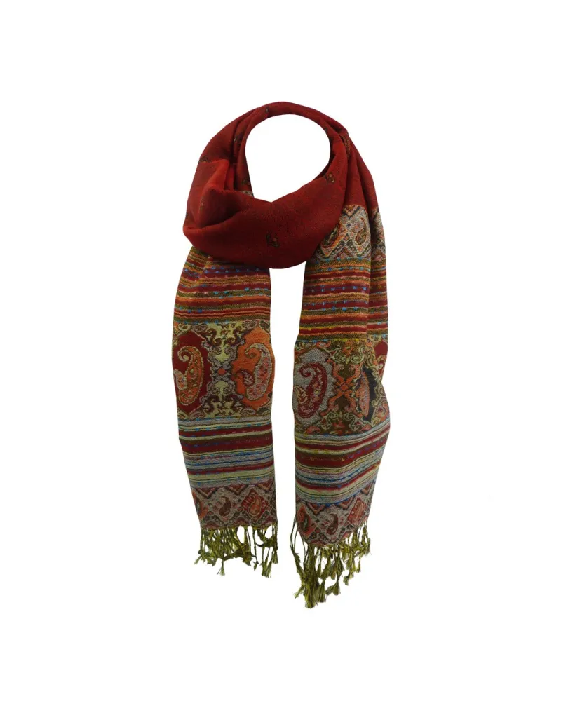 Echarpe Boshay motifs Cachemire. Vente d'écharpes pour homme et femme. Boutique Toutacoo.