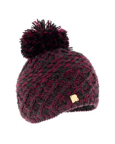 Bonnet chiné croisé Anthracite - Vente de bonnets en laine - Toutacoo.